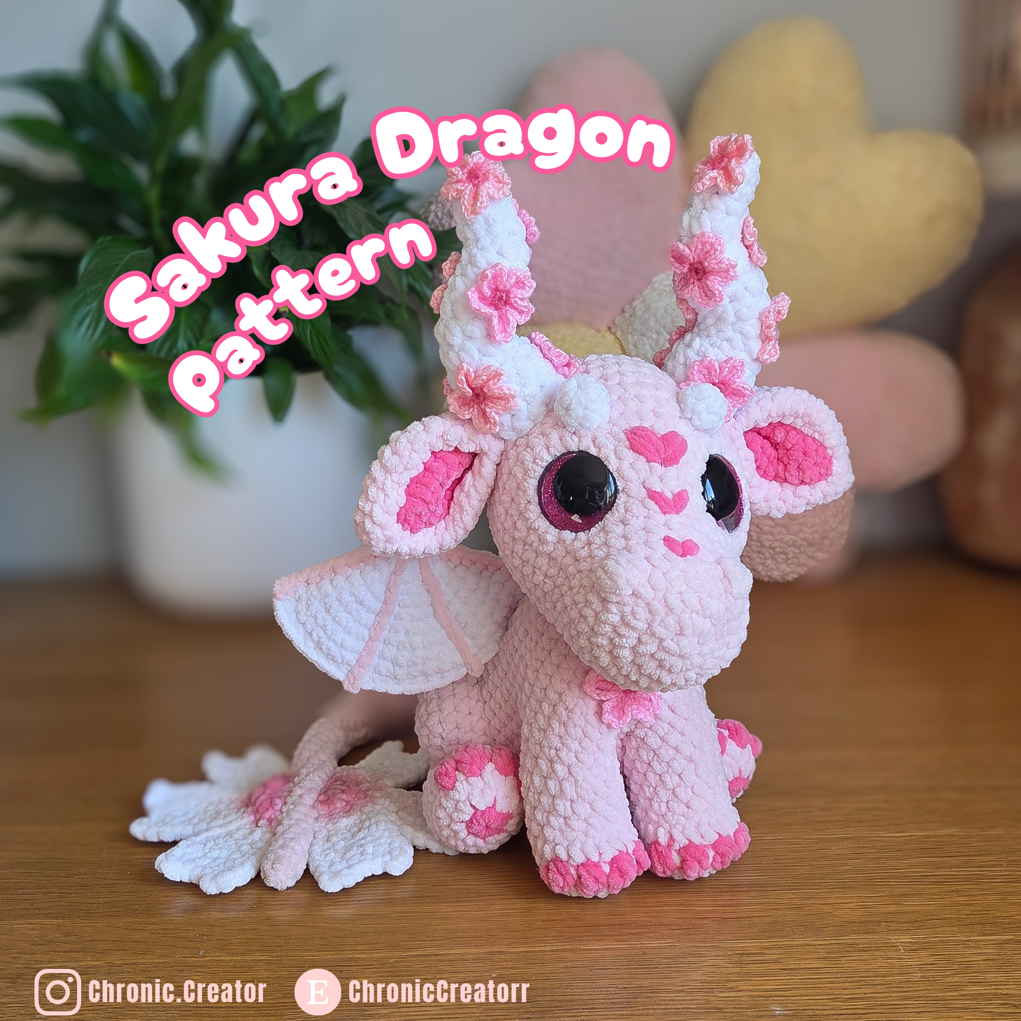 Blossom the Sakura Dragon - PDF Crochet Pattern – Chronic Creator