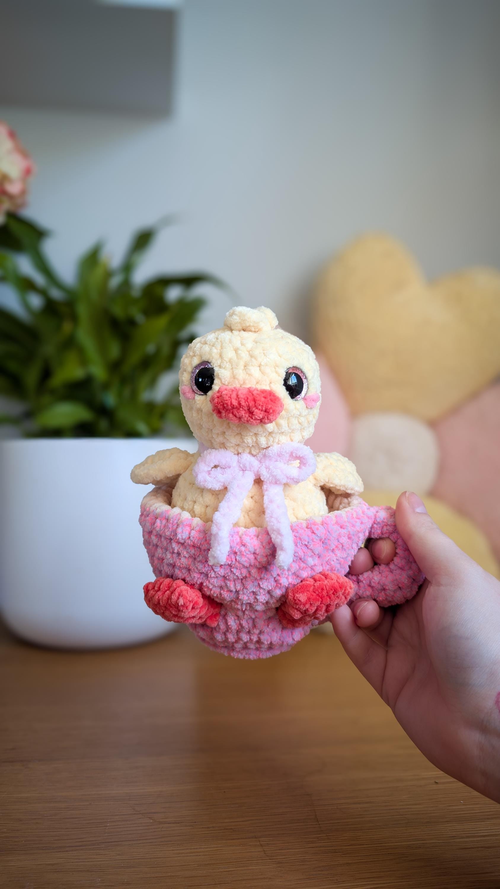 Cute Duck in a Cup Crochet Pattern PDF