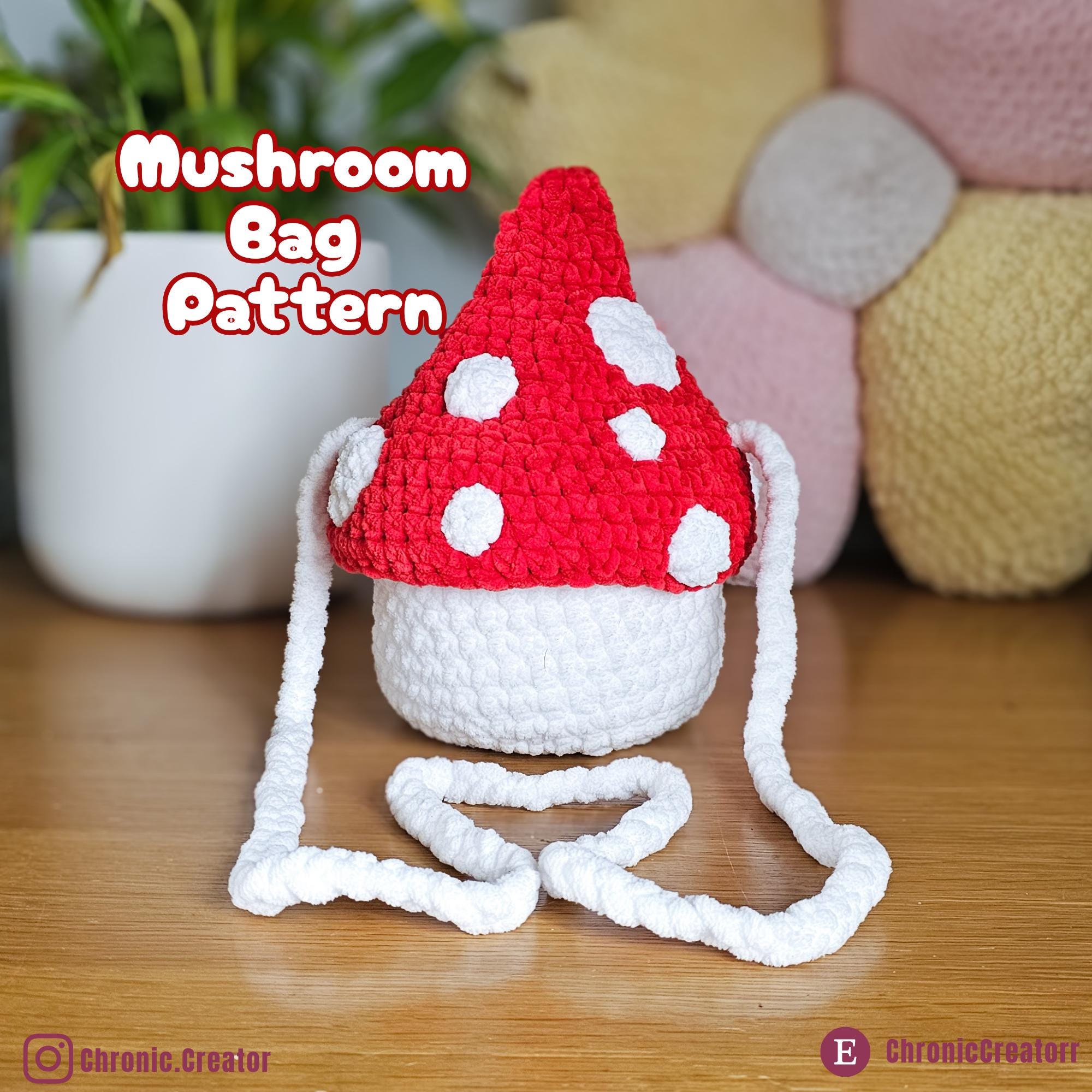 Cottagecore Mushroom Bag Crochet Pattern PDF