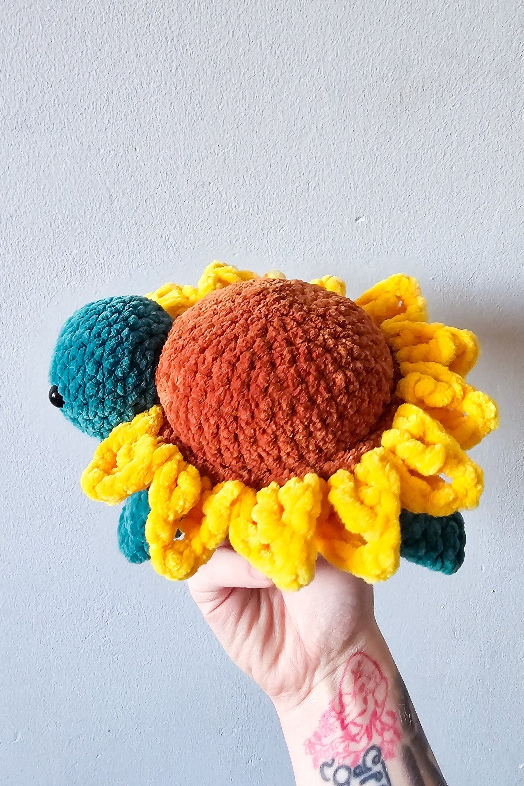 Sunny Sunflower Turtle Crochet Pattern PDF