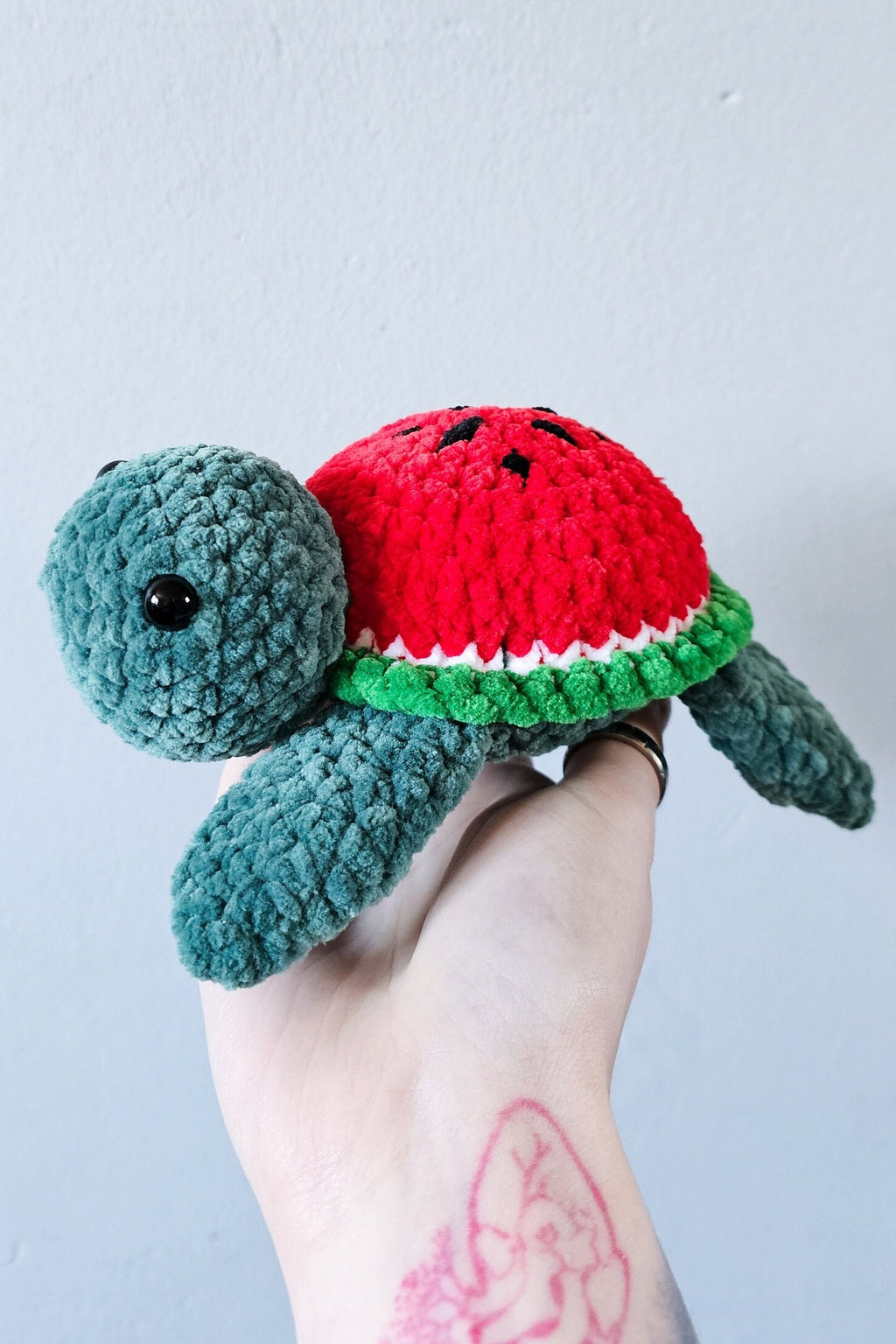 Juicy Watermelon Turtle Crochet Pattern PDF