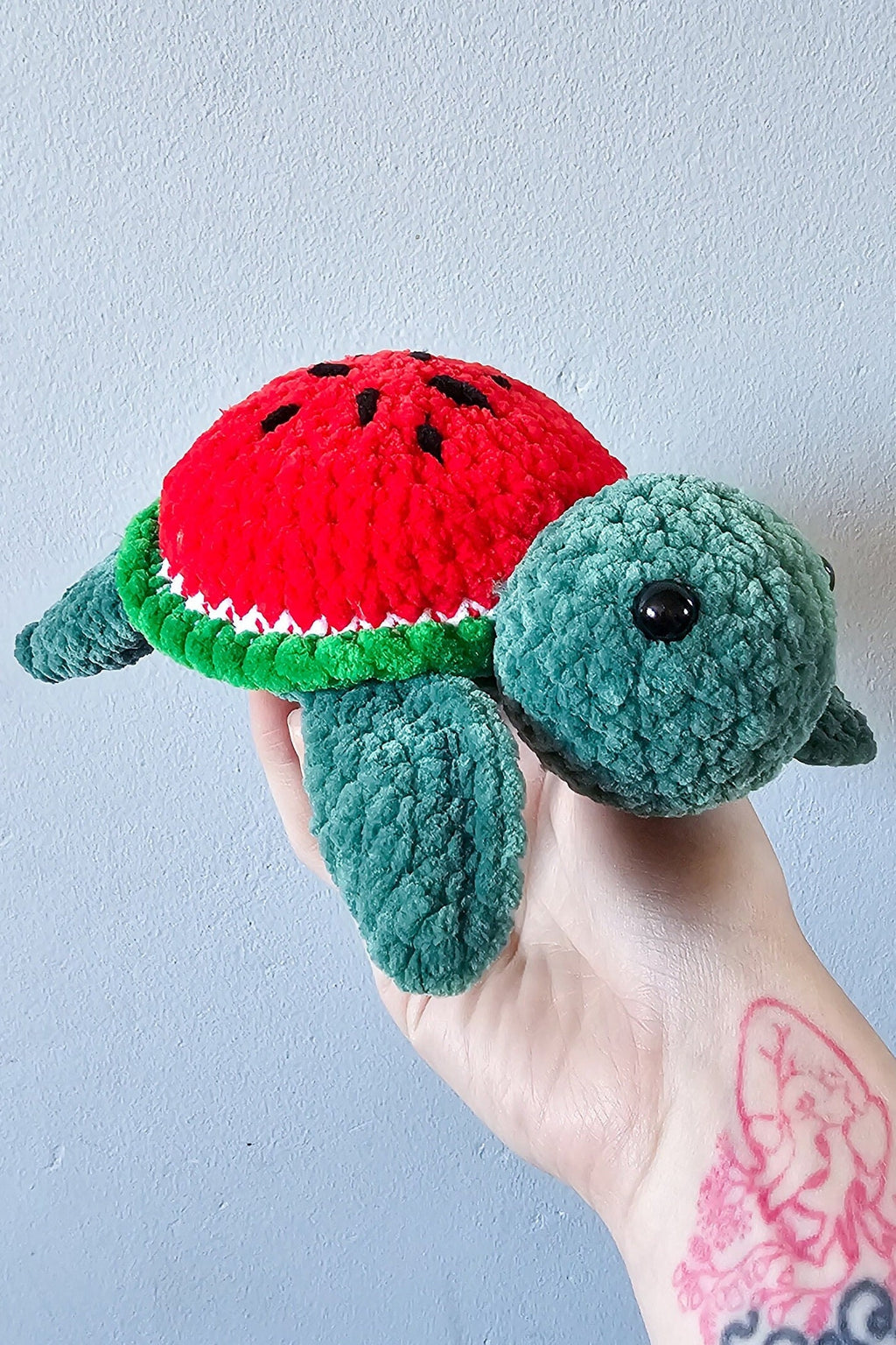 Juicy Watermelon Turtle Crochet Pattern PDF