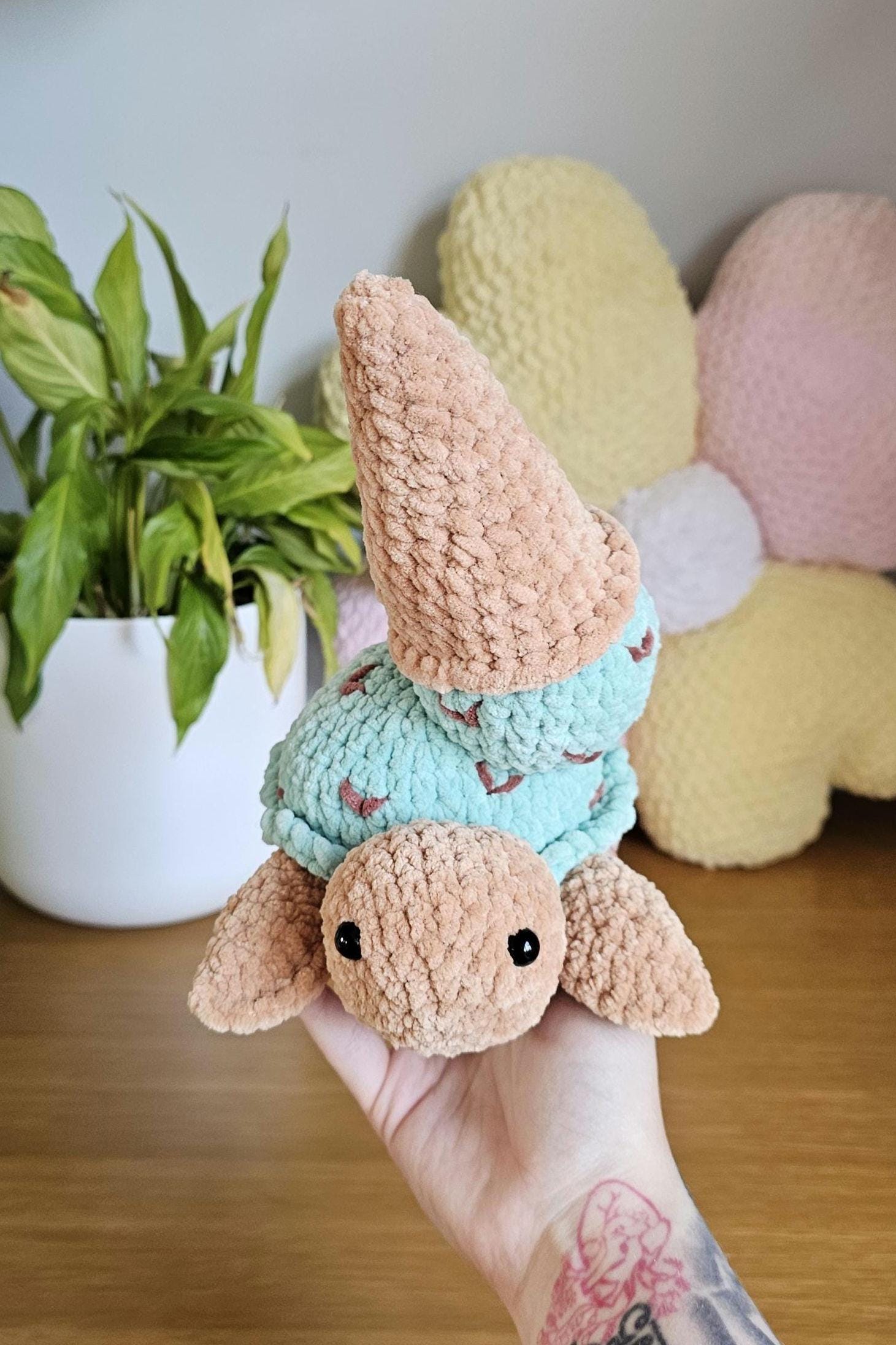 Cool Ice Cream Turtle Crochet Pattern PDF