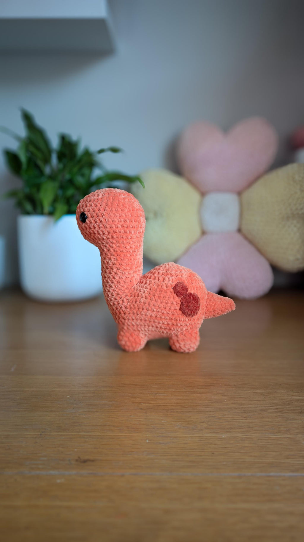 Bronty the Brontosaurus Low-Sew Crochet Pattern PDF