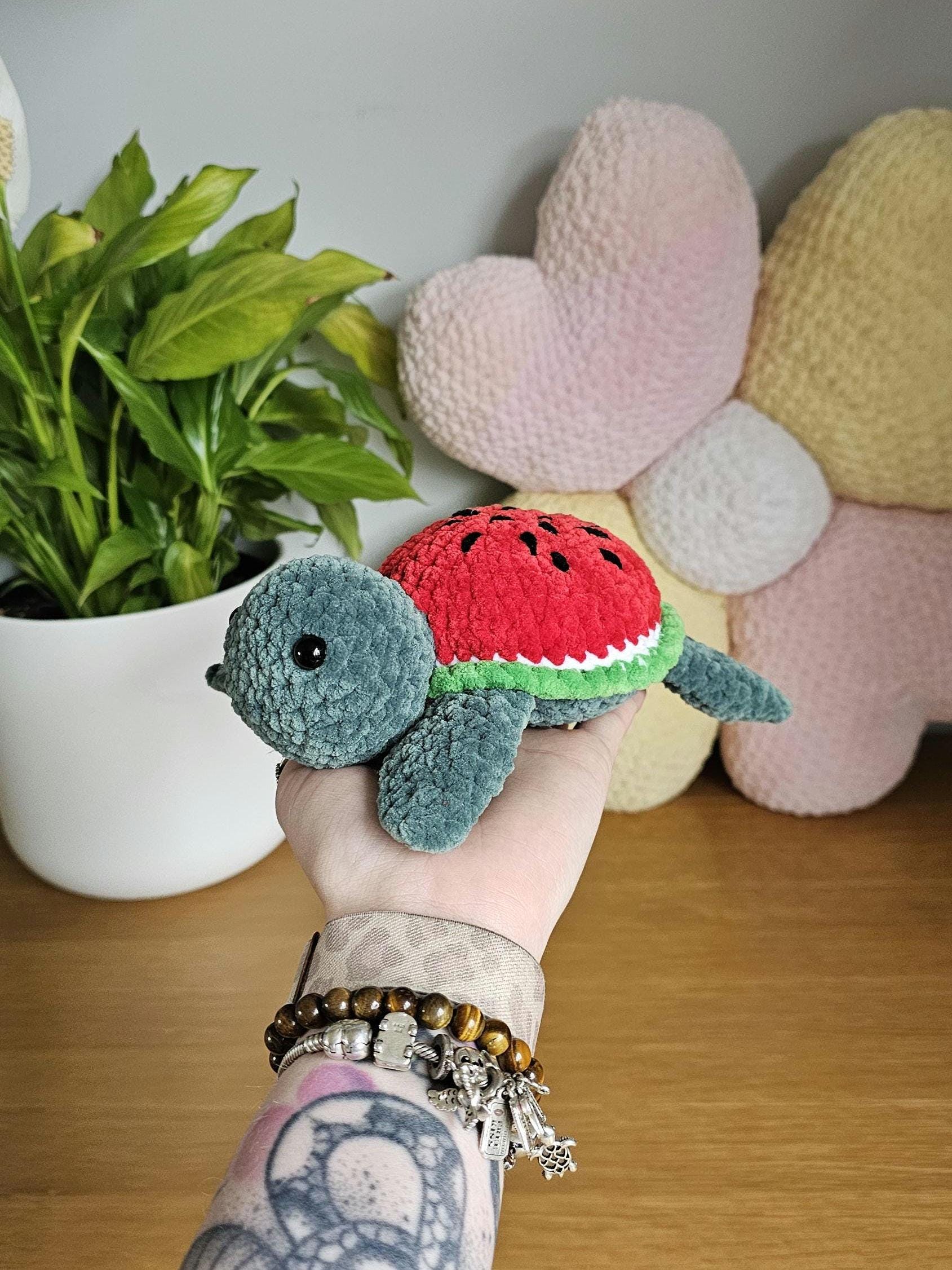 Juicy Watermelon Turtle Crochet Pattern PDF