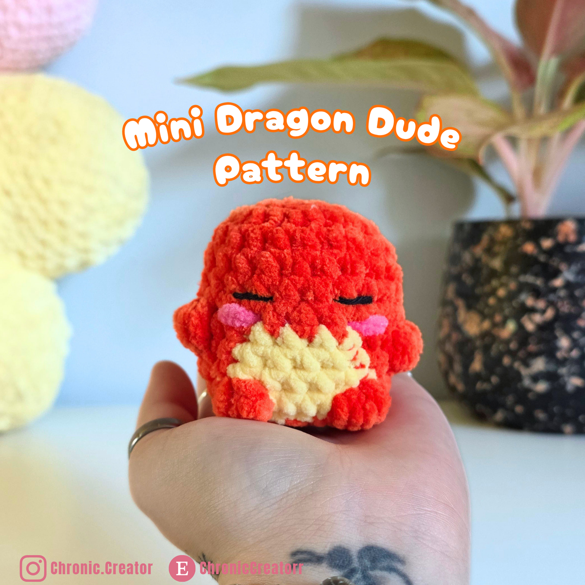 Crochet Mini Dragon Dude | Crochet PDF Pattern