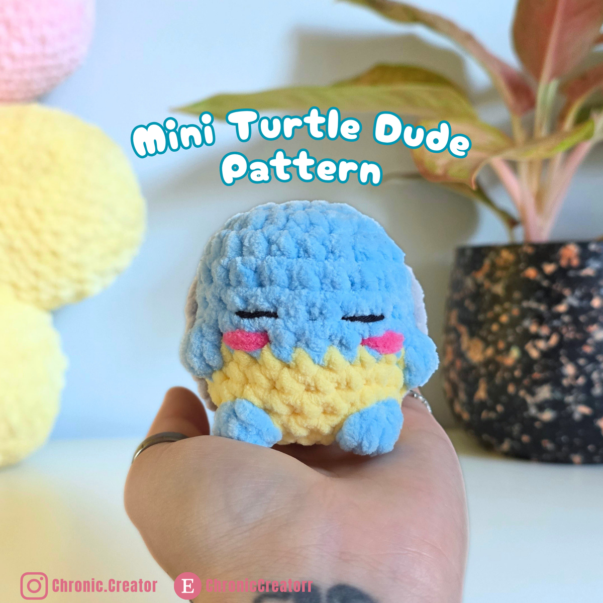Crochet Mini Turtle Dude | Amigurumi Minimon (PDF Pattern)