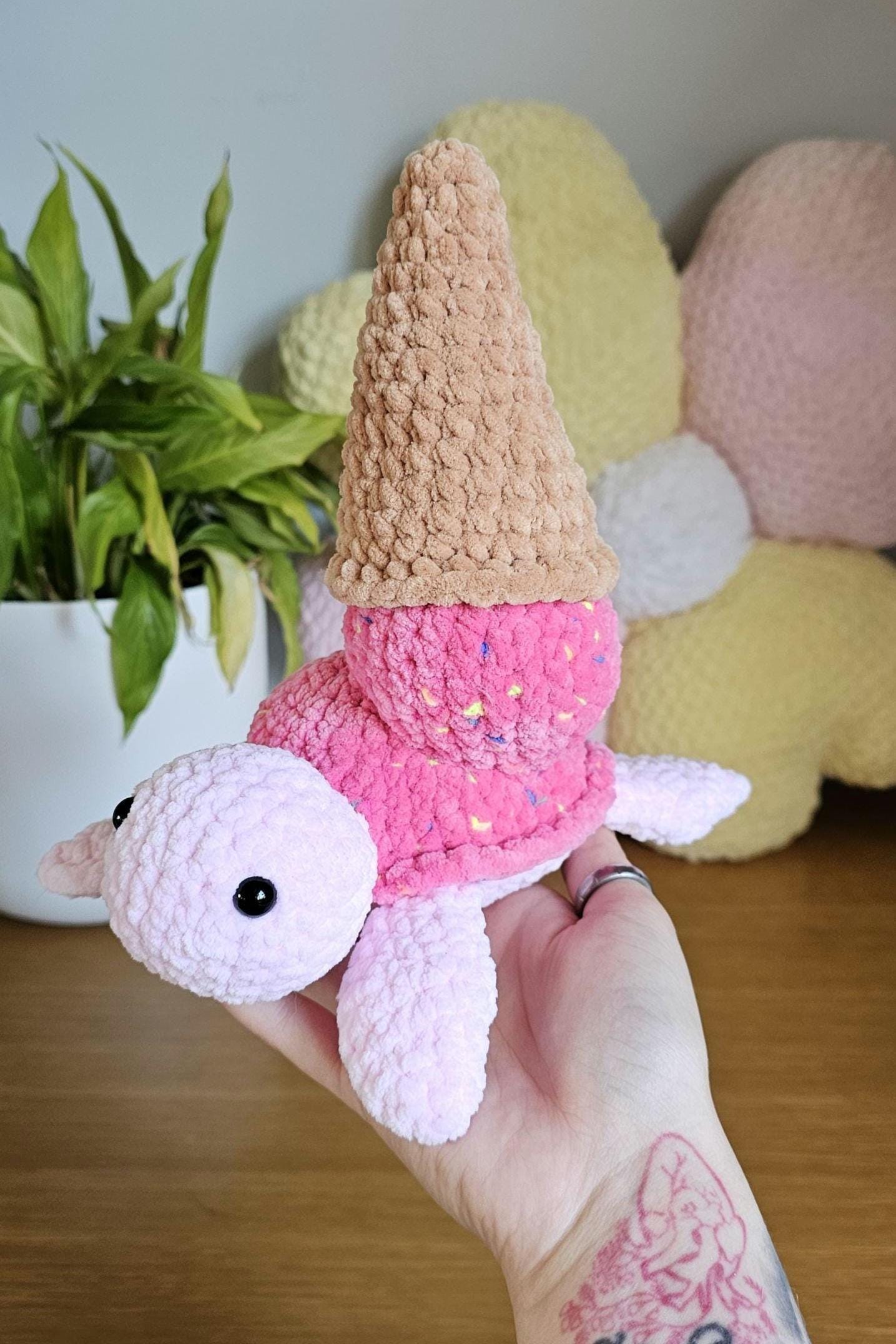 Cool Ice Cream Turtle Crochet Pattern PDF