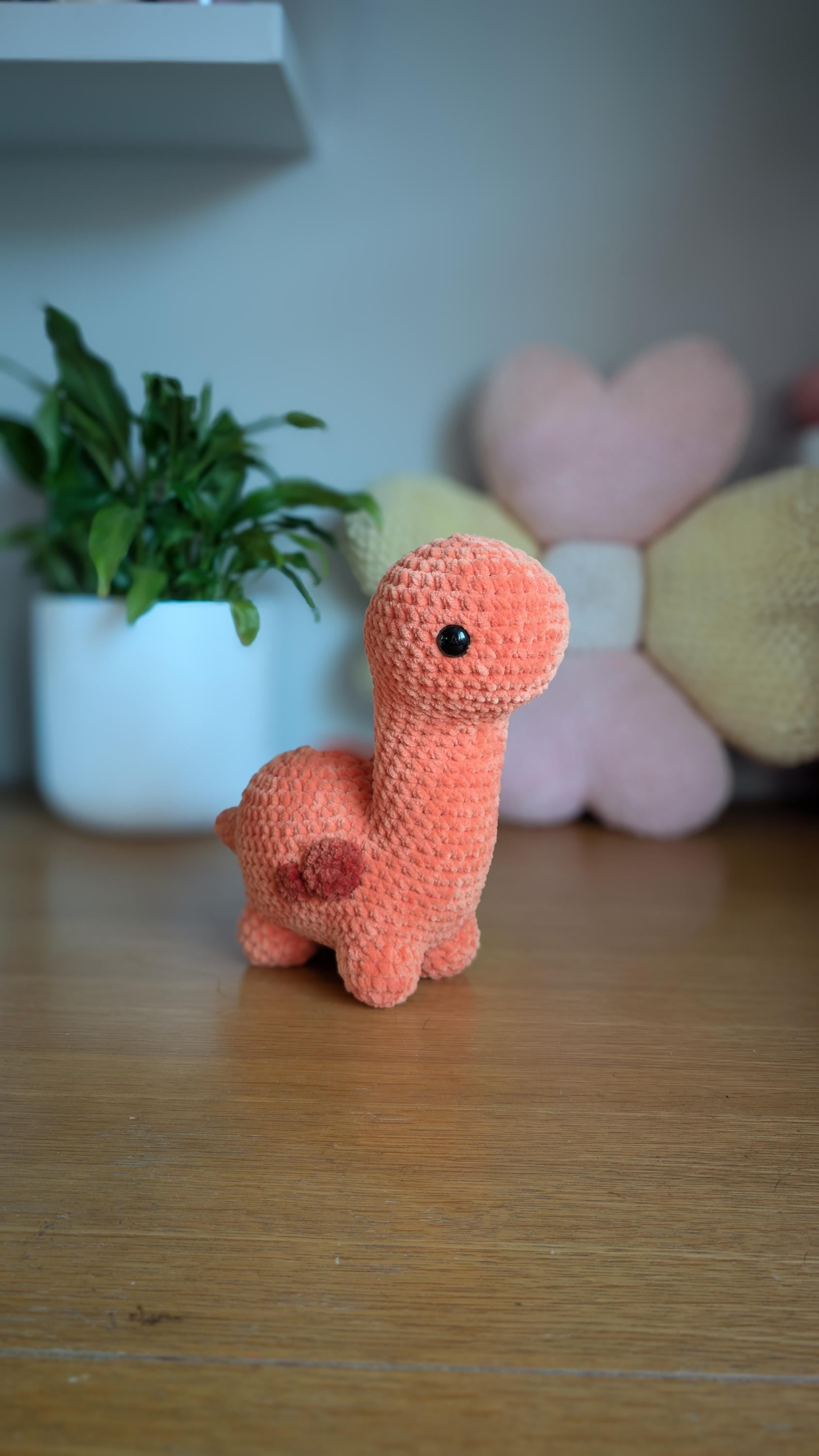 Bronty the Brontosaurus Low-Sew Crochet Pattern PDF
