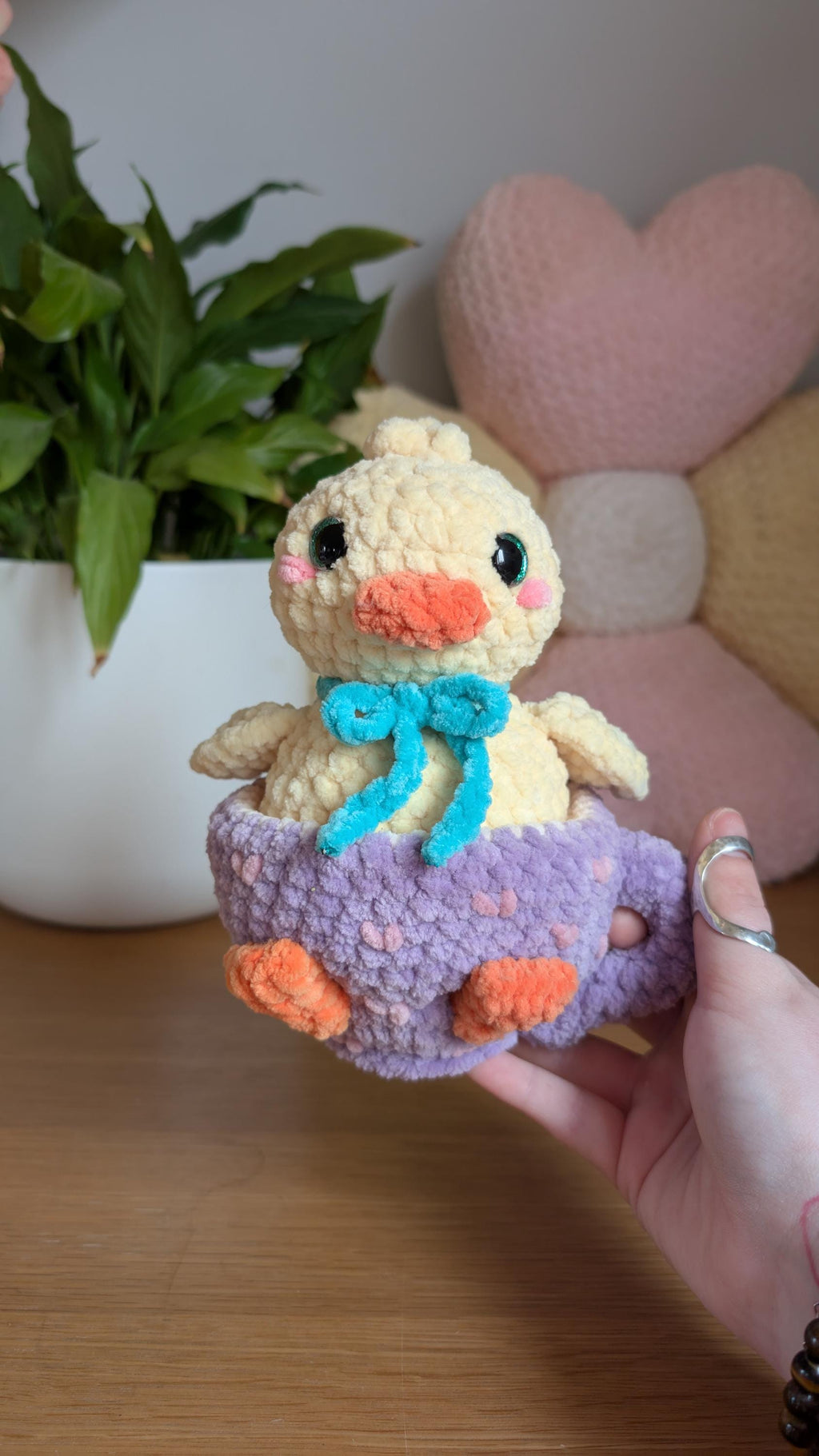 Cute Duck in a Cup Crochet Pattern PDF