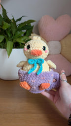 Cute Duck in a Cup Crochet Pattern PDF