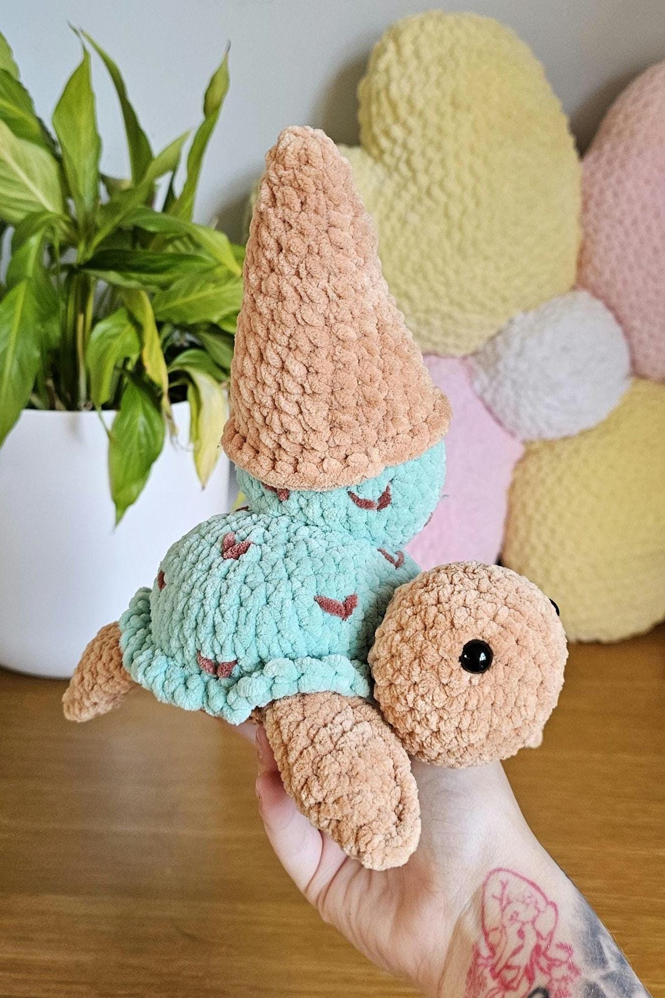 Cool Ice Cream Turtle Crochet Pattern PDF