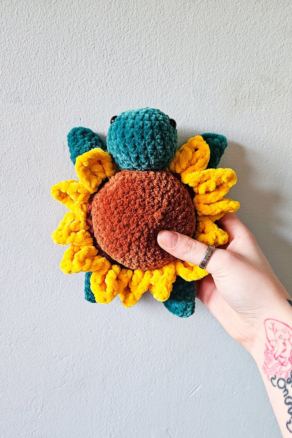 Sunny Sunflower Turtle Crochet Pattern PDF