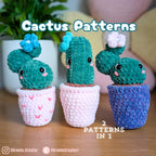 Kawaii 2-in-1 Cactus Crochet Patterns PDF