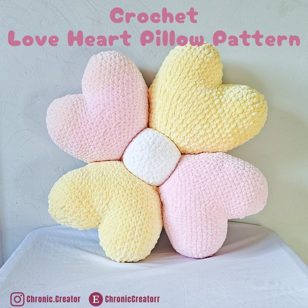 Loveheart Cushion Crochet Pattern PDF