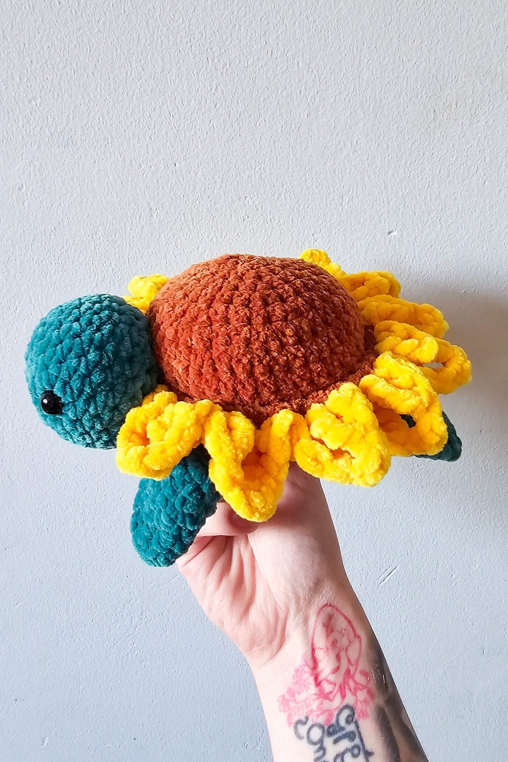 Sunny Sunflower Turtle Crochet Pattern PDF