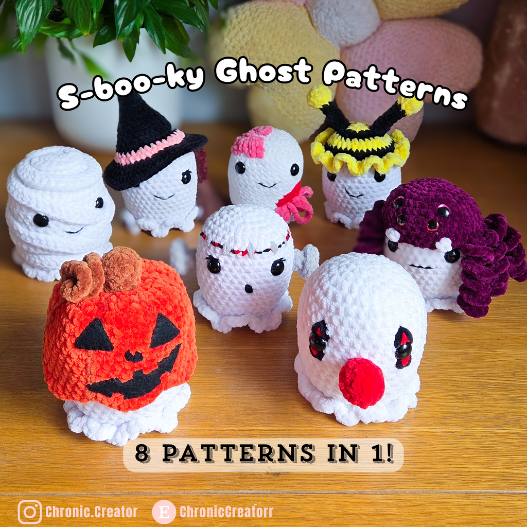 S-boo-ky Ghost Bundle Crochet Patterns PDF